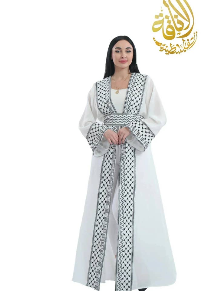 Kuffiyeh Embroidered Cardigan: Elegance and Versatile Comfort for wholesale by Palestinian Elegance