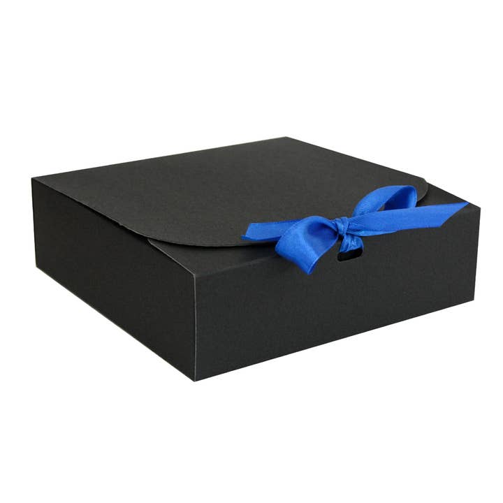 Caja Negra con Cinta Azul Oscuro-Paquete de 12-16.5 x 16.5 x 5 cm para venta al por mayor de Emartbuy