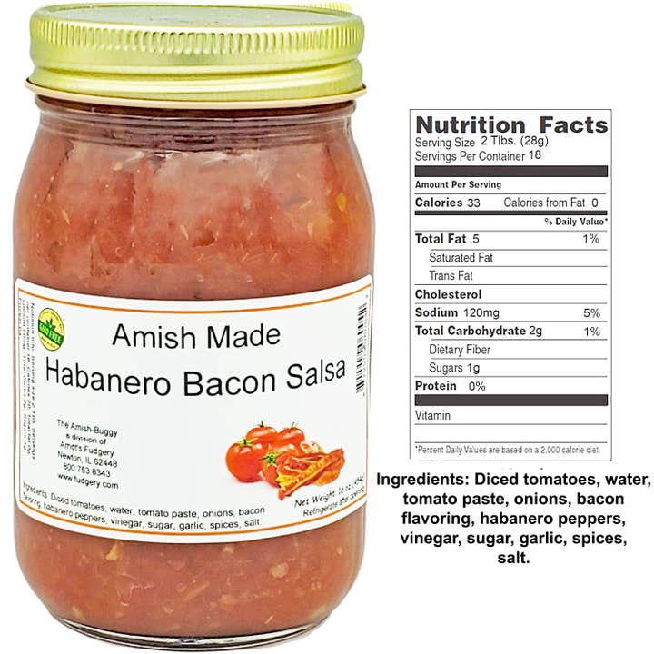 Arndt's Fudgery LLC - Wholesale Salsa - Amish Fresh Made Salsa 16 oz. Jar32