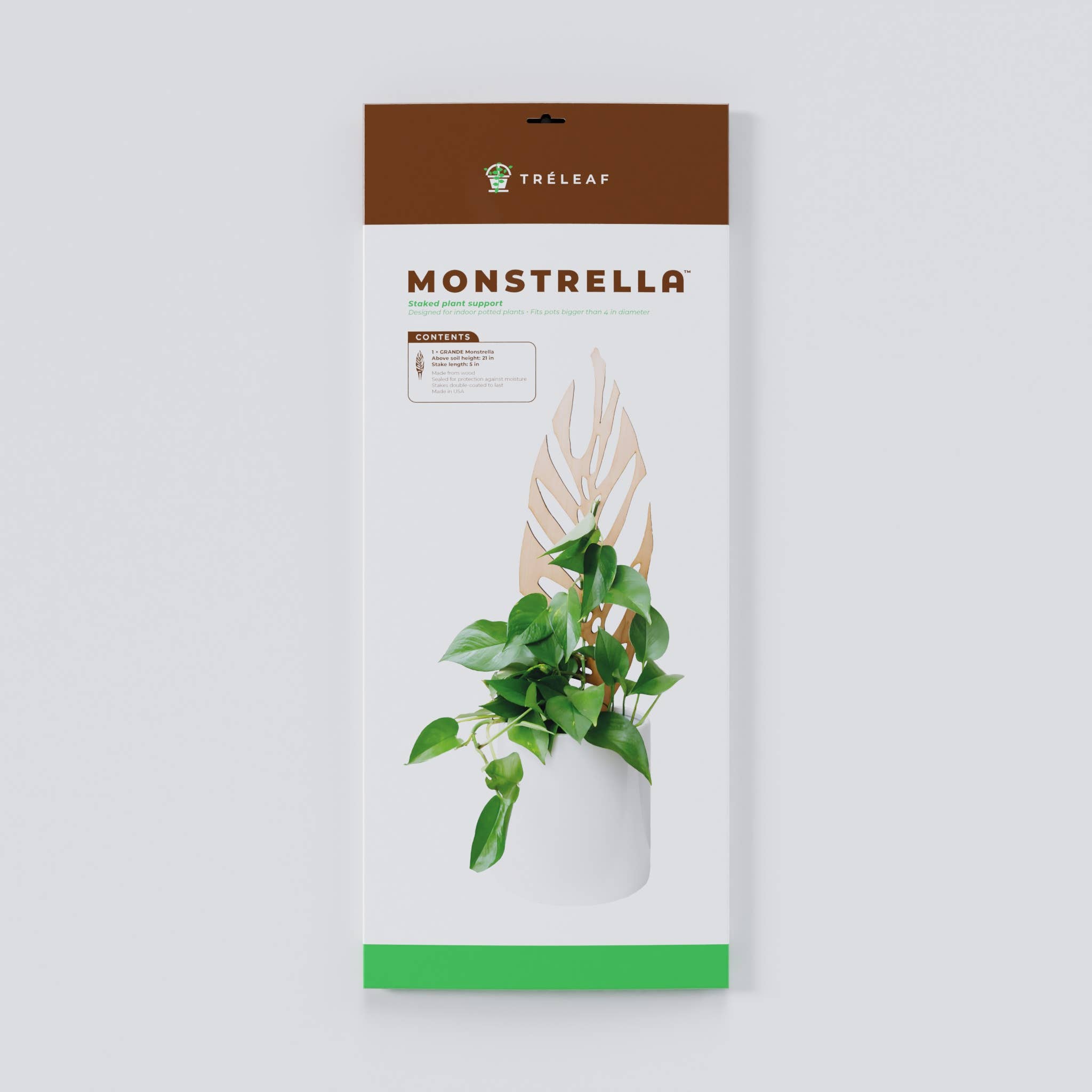 Treleaf - Vente Treillis - Monstrella - Treillis en bois en forme de feuille pour plantes d'intérieur3