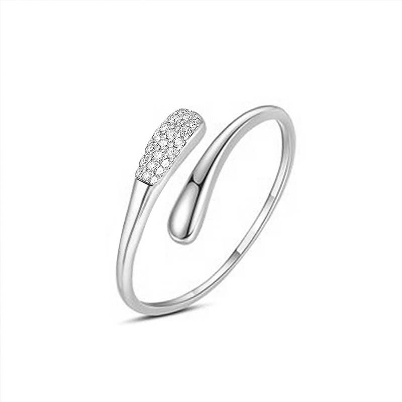 AMORINO SRL - Wholesale Multi-Stone Ring - ADJUSTABLE OPEN RING DROP WITH ZIRCON - AGS2564C1630