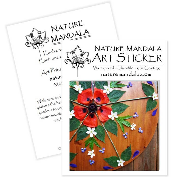 Nature Mandala Art - Wholesale Sticker - Nature / Flower Mandala Stickers :: 10 Designs24