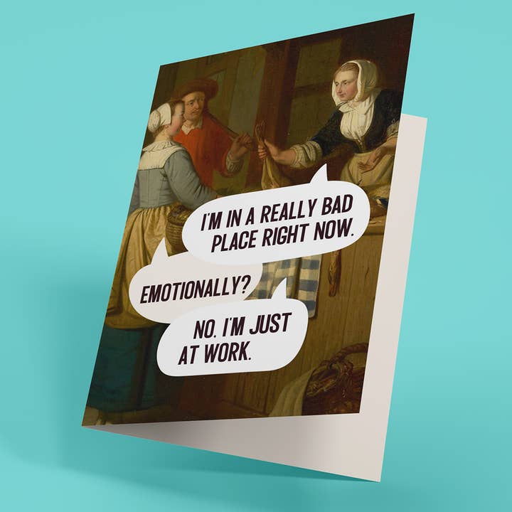 Work Is a Bad Place - Funny, Adult Card for wholesale by Squirrel Friend Gifts