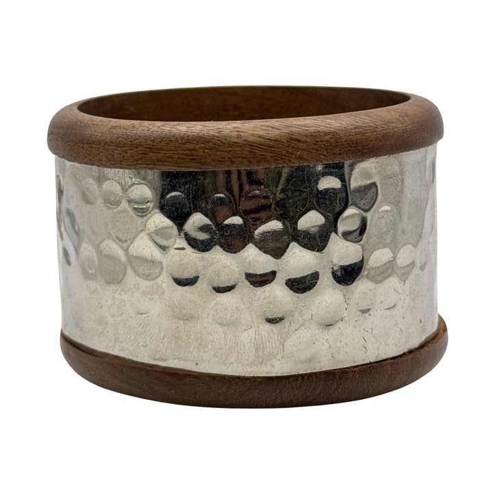 Wooden Bangles Set With Natural Finish And Wide Bands for wholesale by Treasure Jewelry