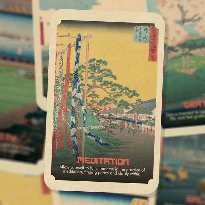 Ibiza Tarot USA - Vente Cartes de tarot - Moments of Zen : Un deck Oracle d'Andō Hiroshige