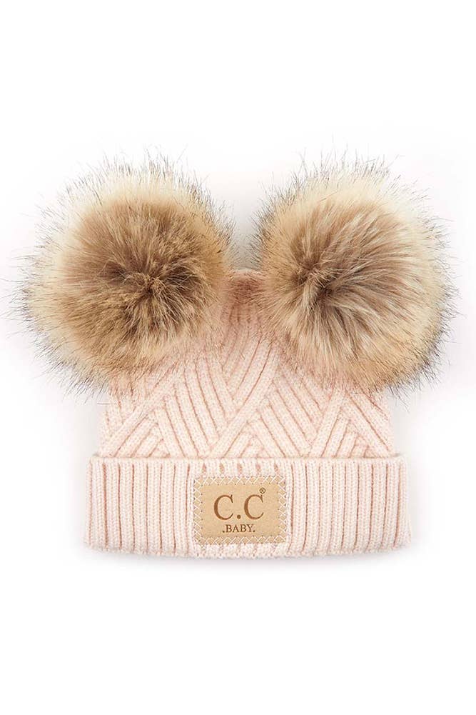 Hana - Vente Bonnet – enfant - Bonnet à motif à rayures diagonales C.C Baby6