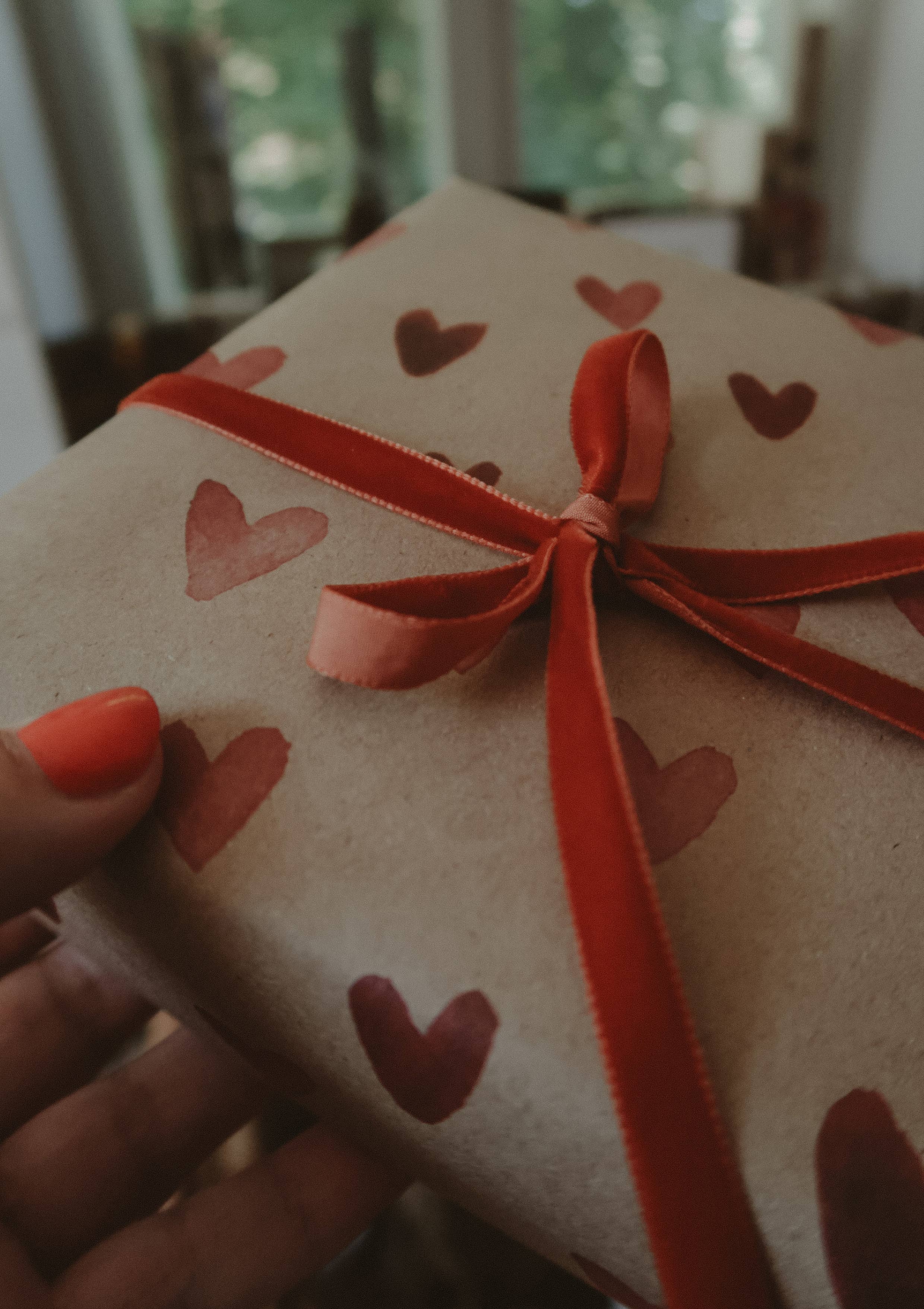 MyDesignPictures - Wholesale Flat Wrap - RED HEARTS Kraft Wrapping Paper  6