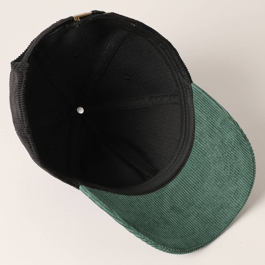 Fashion City - Wholesale Baseball Cap - Unisex - Corduroy Two-Tone Adjustable Baseball Cap29