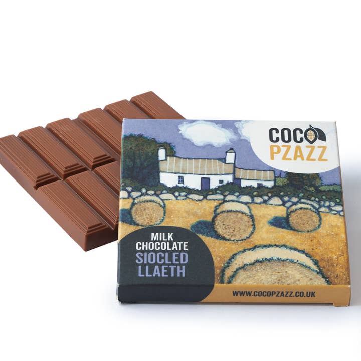 Coco Pzazz - Wholesale Chocolate Bar - Siocled Llaeth / Milk Chocolate 80g