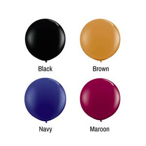 Black, Navy, Brown, Maroon 36 Dark Extra Large Giant Balloons