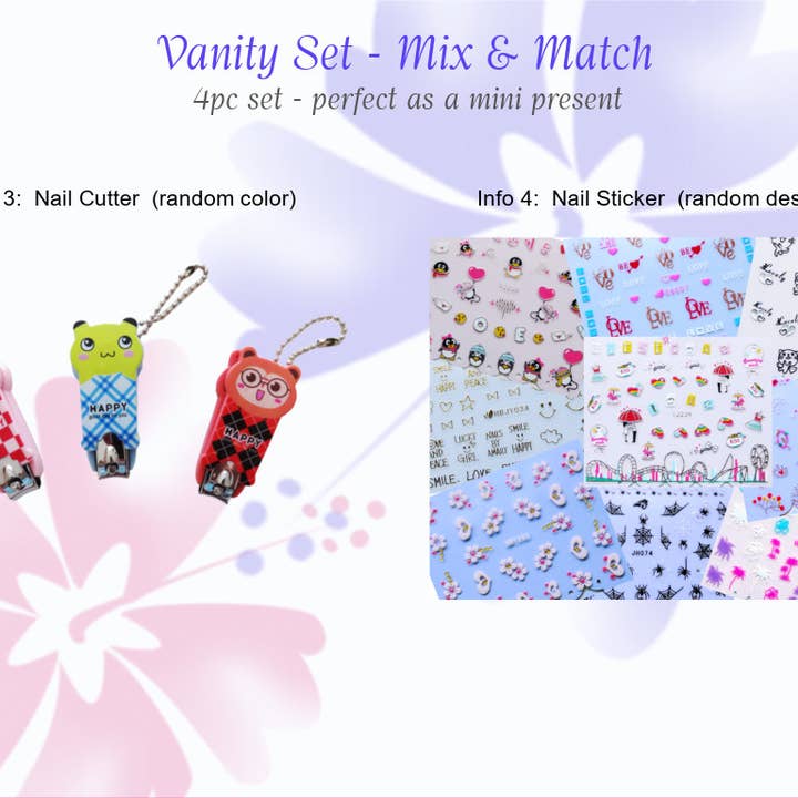 Small Surprises - Wholesale Vanity Mirror - 4pc-Set Beauty Set / Vanity Set for Girls; Giftset 3