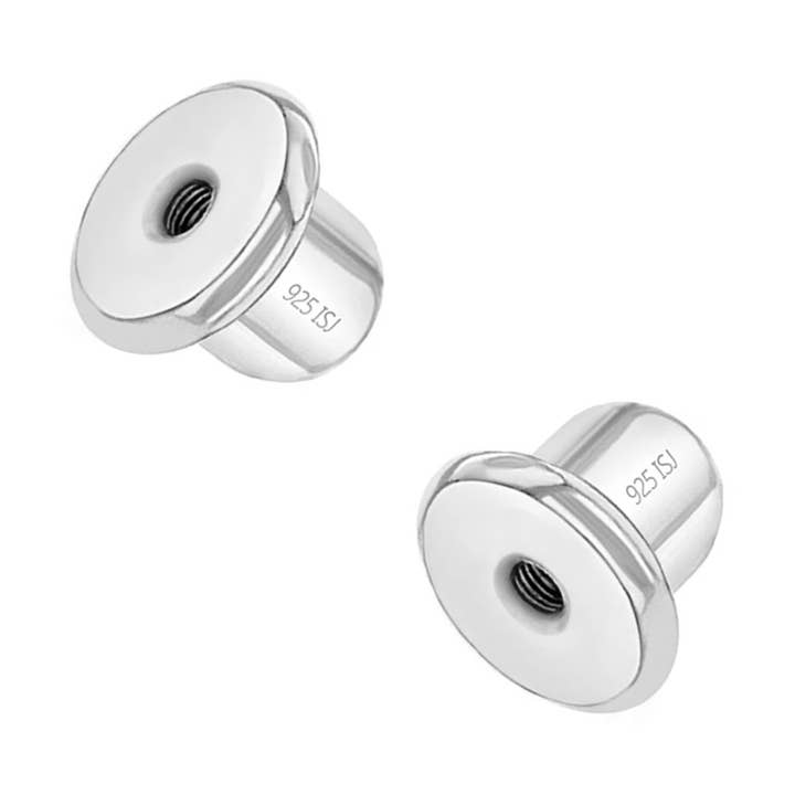 In Season Jewelry - Wholesale Knopjes/oorstekers - Vervangende 925 sterling zilveren schroefrug unieke pasvorm0