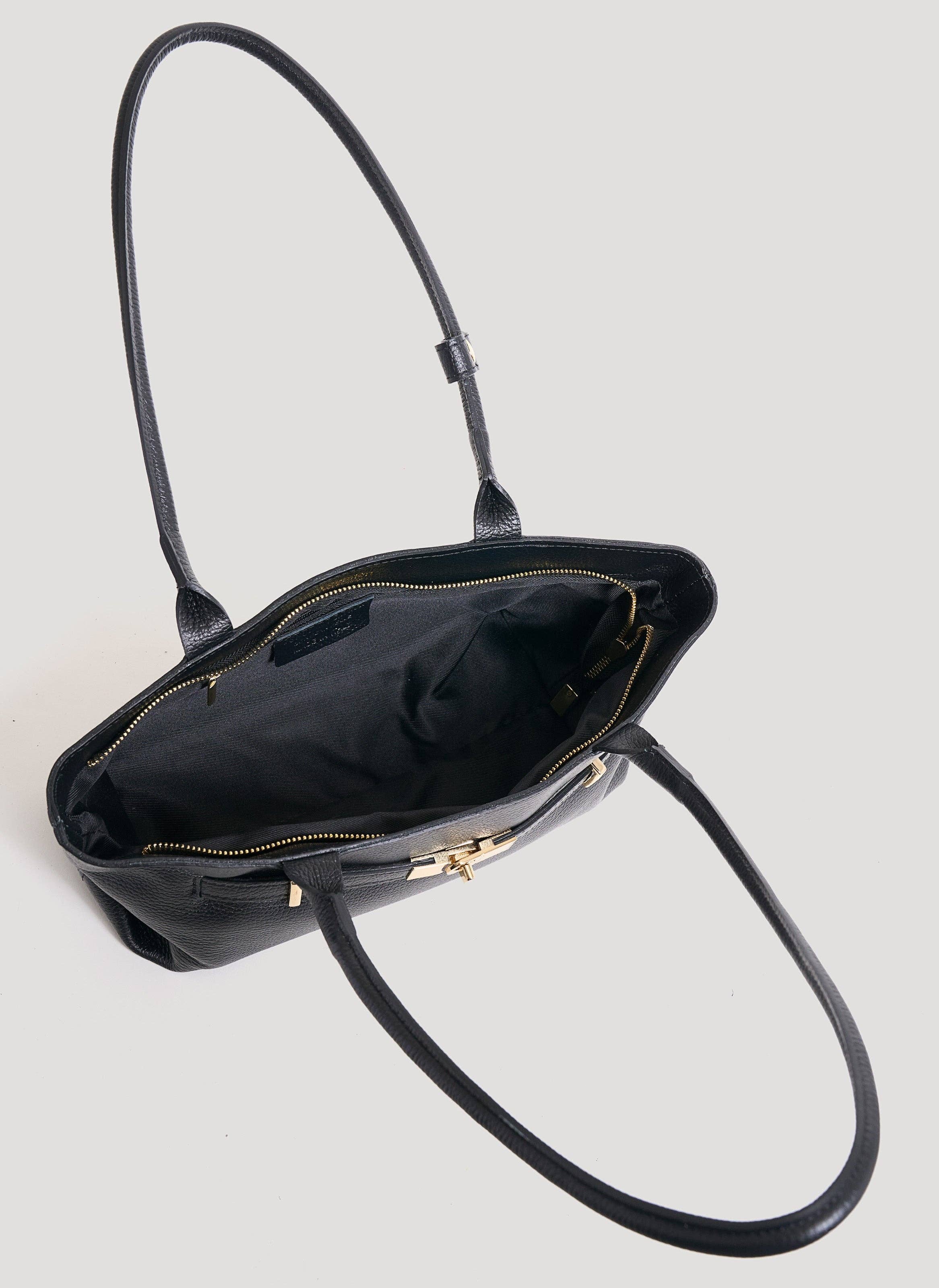 Prestige Milano - Wholesale Tote Bag - Women's - Lola Bag in Black Togo Leather5