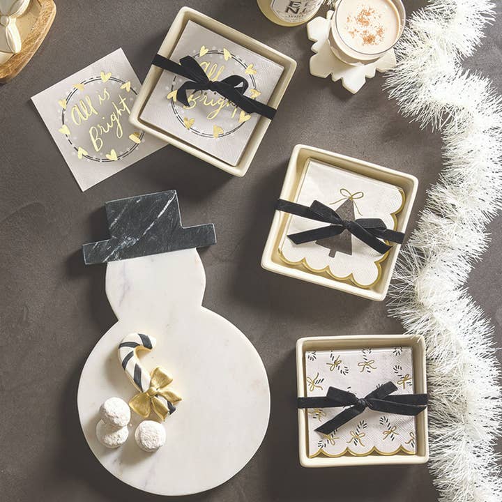 Santa Barbara Design Studio by Creative Brands - Wholesale Napkin Holder - Ceramic Napkin Tray + Napkins - Candy Canes3