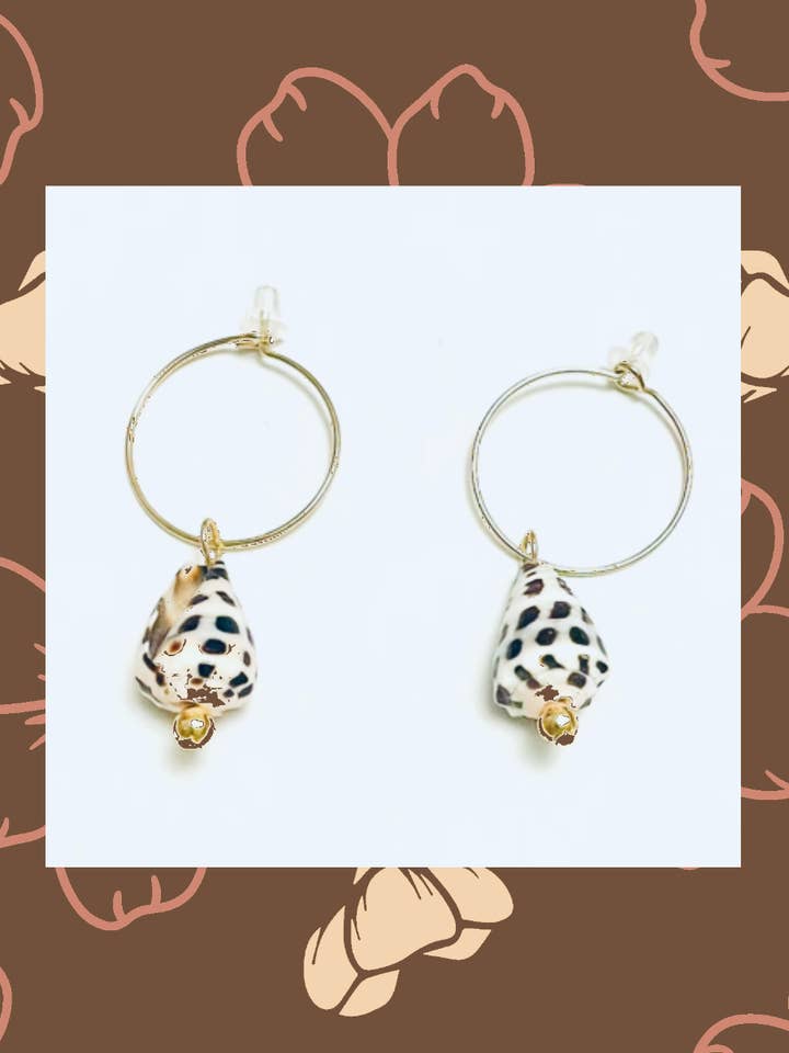 Hebrew Cone Gold Small Hoop Earrings for wholesale by The Coconut Collective