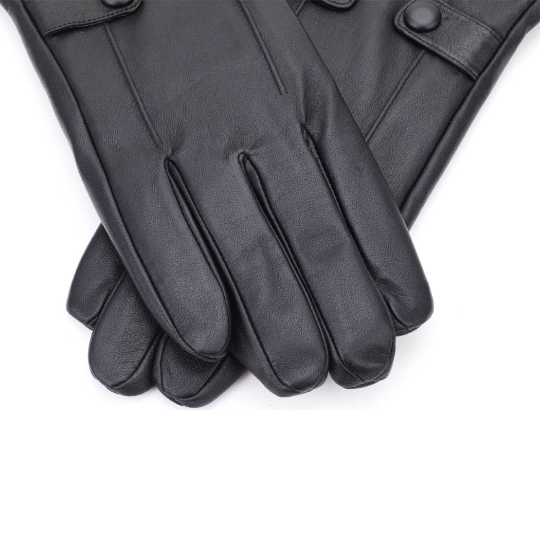 Mio Marino – Engroshandel Handsker - Herre – Knappet Flap Læderhandsker5