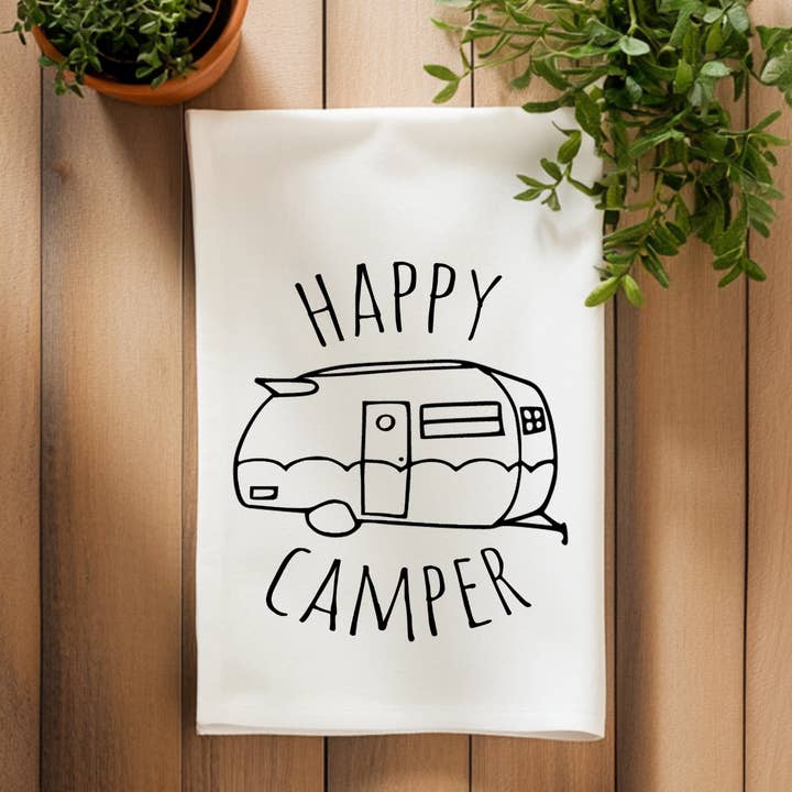Happy Camper - Kökshanddukar - Airstream, Husbil för wholesale av Moonlight Makers