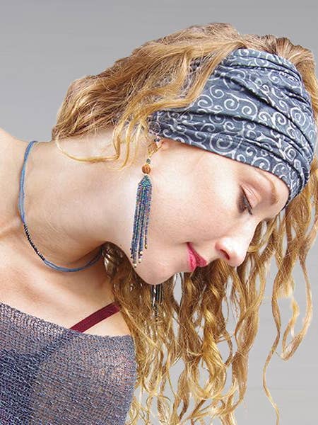 Wrapsody Headbands - Pen & Ink Batik Print for wholesale by Hands To Hearts