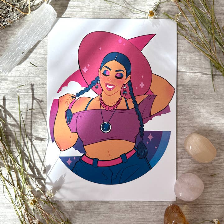 Bisexual Pride Art Print - 8x10" and 5x7" for wholesale by Rainbow Coven Designs