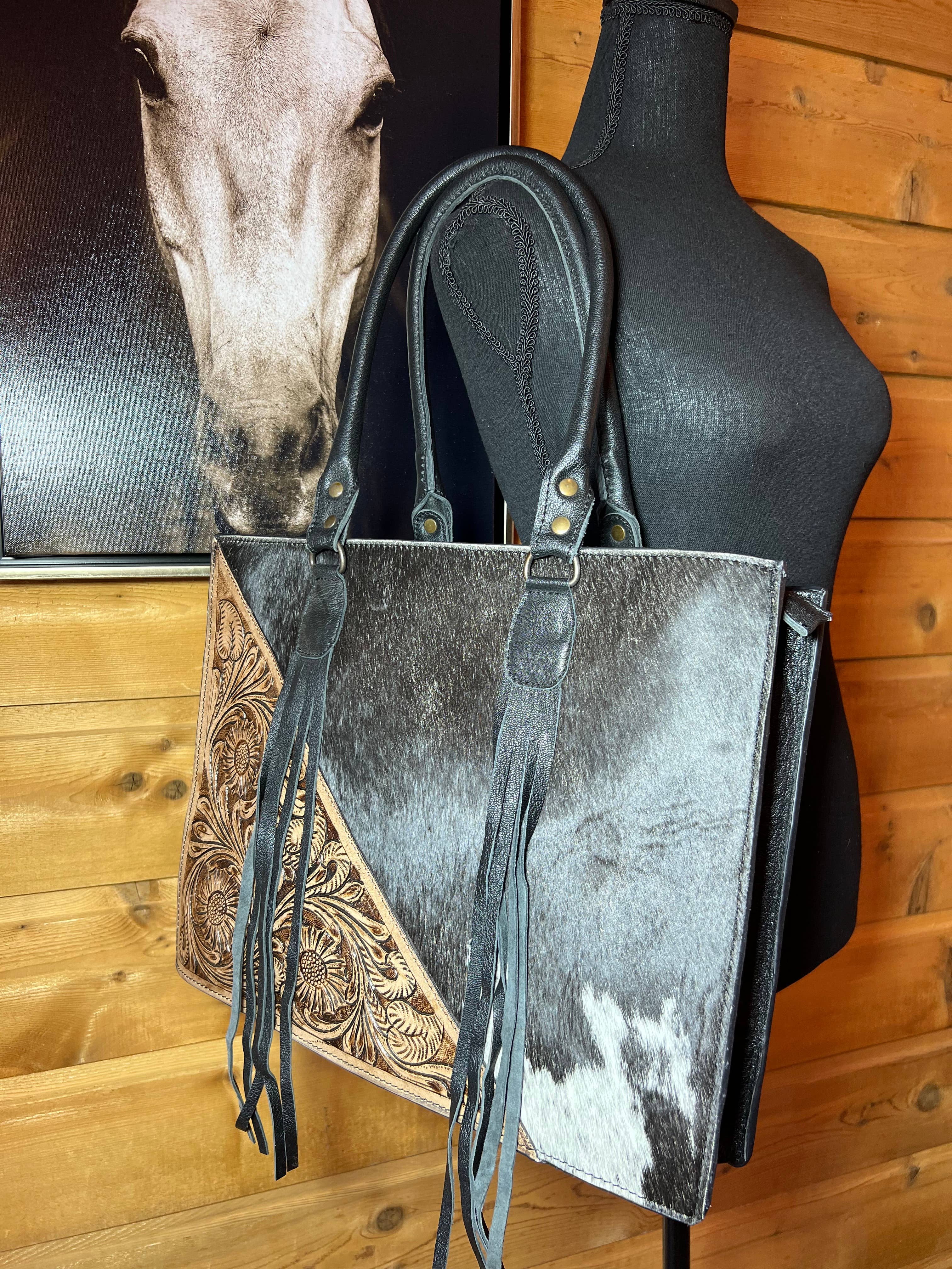 Westrian International - Wholesale Tote Bag - Women's - Western Executive Tooled Leather Cowhide Tote Purse0