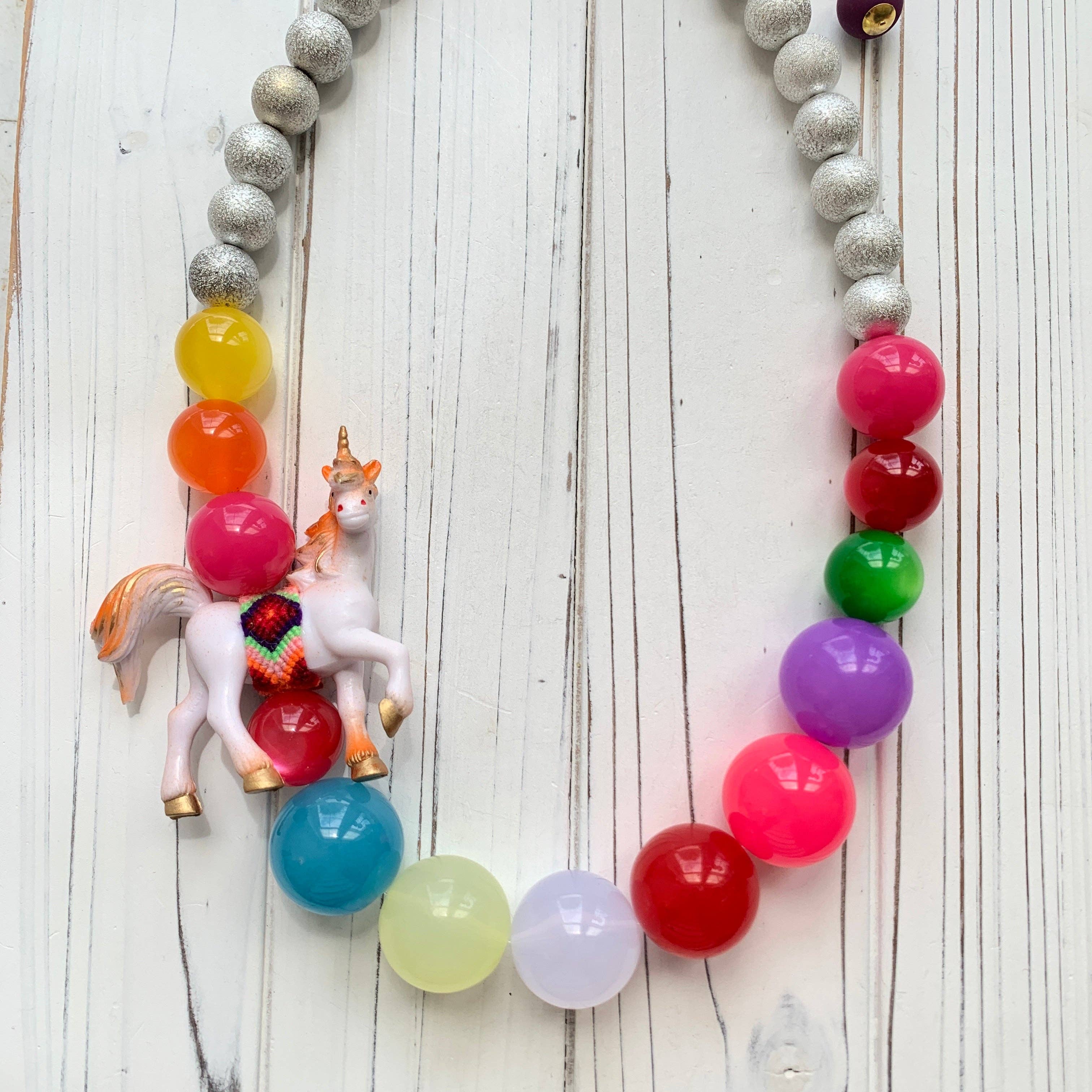 Lenora Dame - Wholesale Pendant/Charm Necklace - Magical Rainbow Unicorn Necklace2