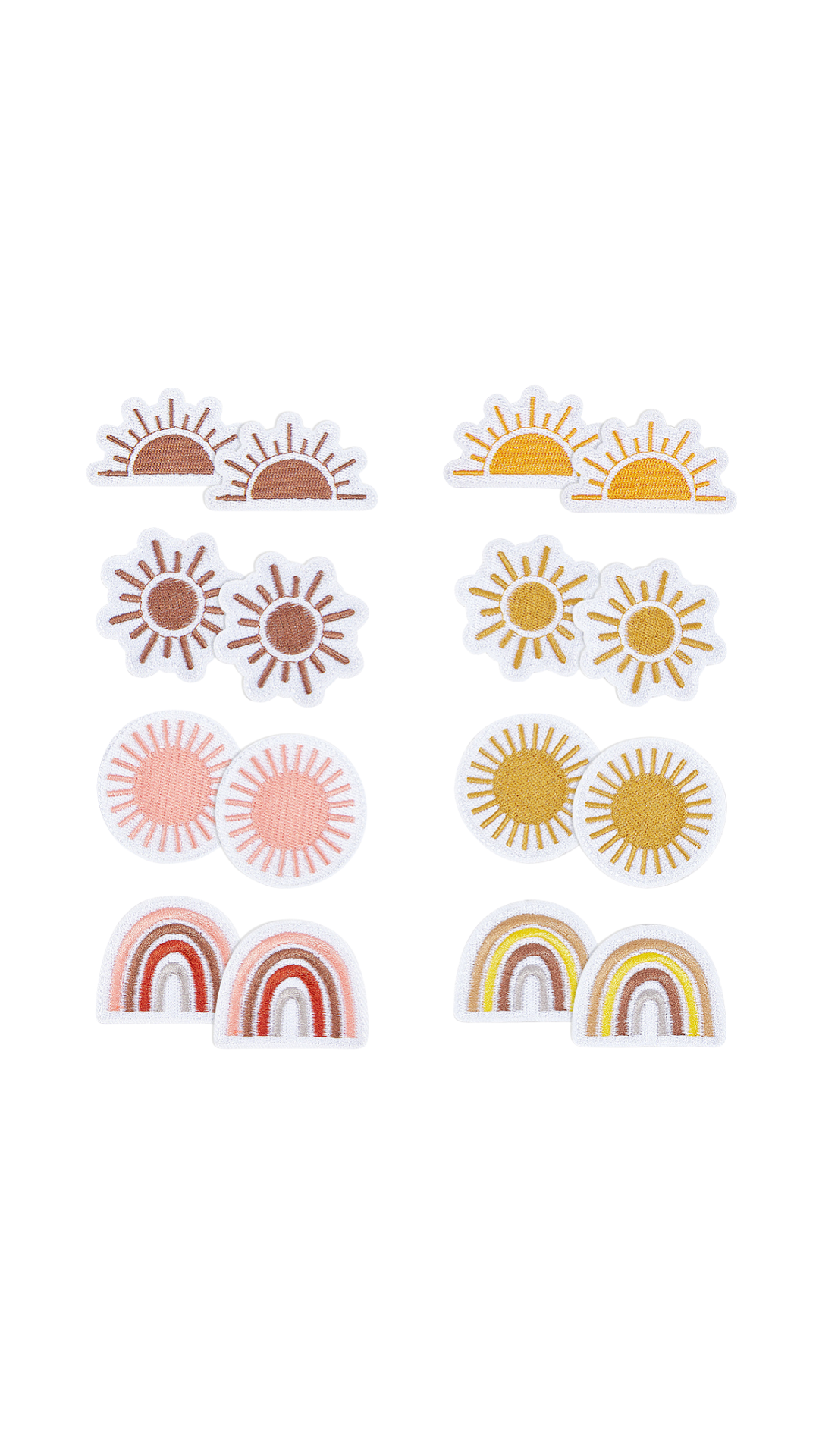 The Charm Bar Company - Wholesale Patch - Boho Sun and Rainbow Patches | Assorted0