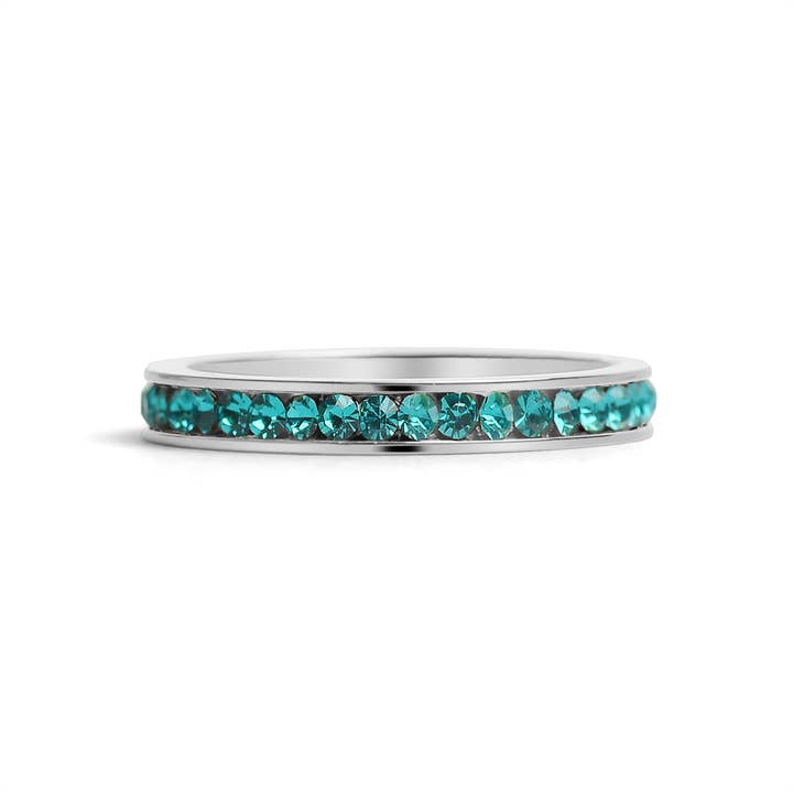 WJW - Wholesale Multi-Stone Ring - Stainless Steel CZ Eternity Ring (January-June)4