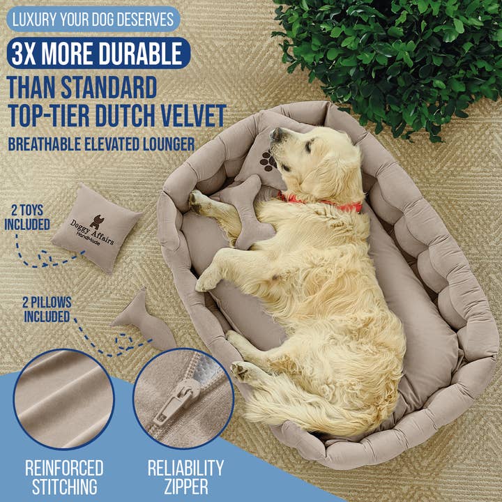Doggy Affairs HandMade - Wholesale Pet Bed - Cat/Dog - Doggy Affairs Luxury Handcrafted 5-in-1 Dog Bed Set
