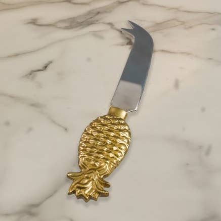 7" Gold Pineapple Cheese Knife for wholesale by India Handicrafts Inc