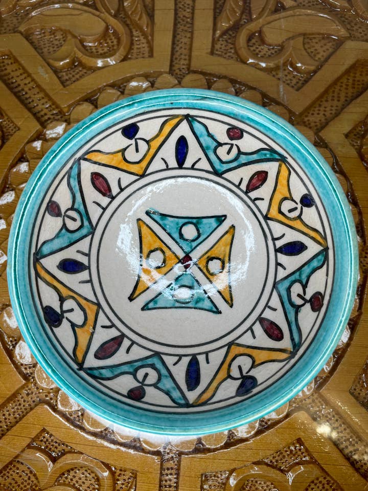 Bol en céramique de Fès fait main vaisselle pour la vente par Marrakech Bazaar