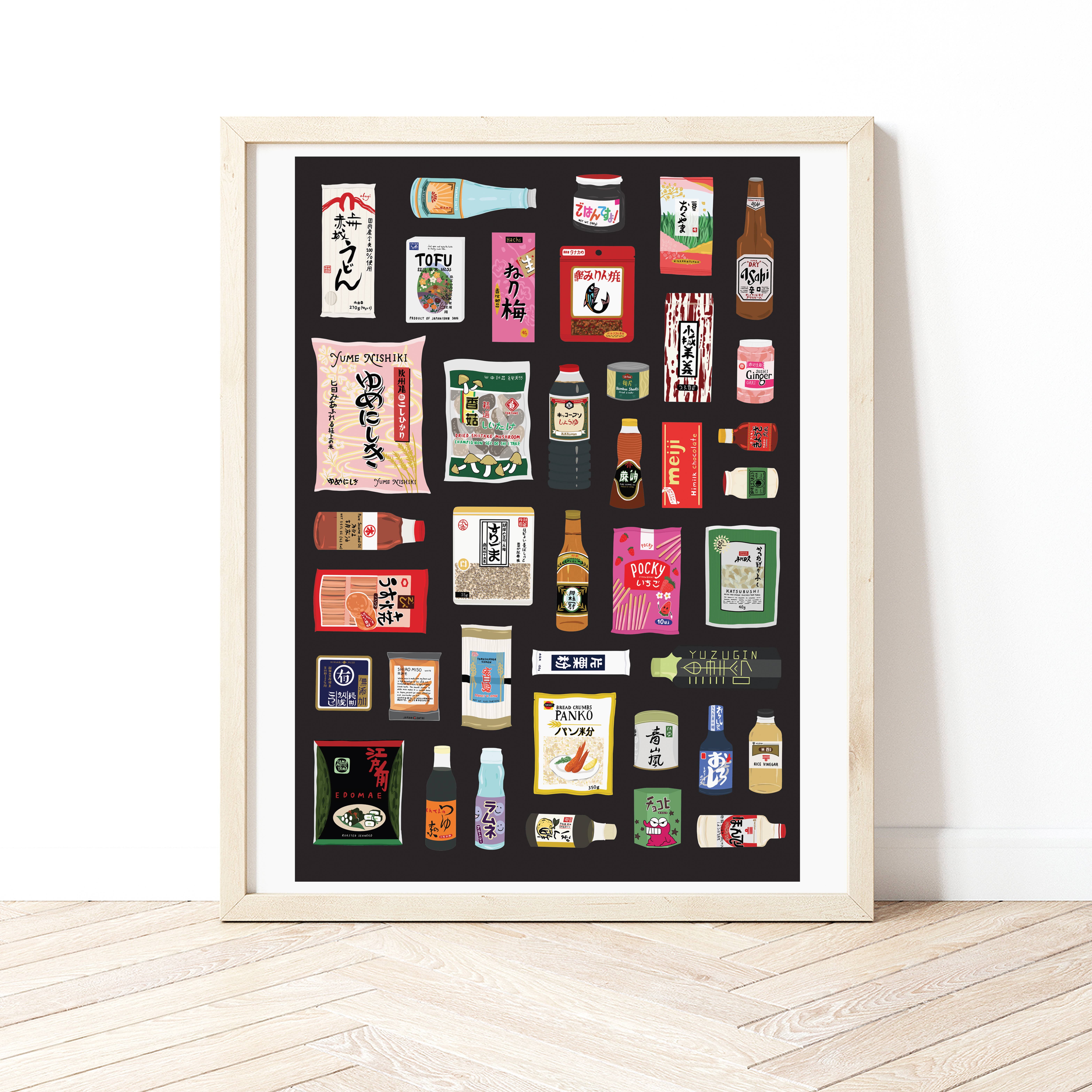 Bea Baranowska Illustration - Wholesale Art Print - Japanese Food Larder Print