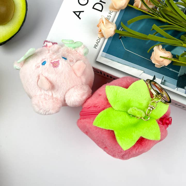 SoapElenGlen - Wholesale Keychain – Women's - Transforming Fruit Plush Doll Backpack Keychain Pendant11
