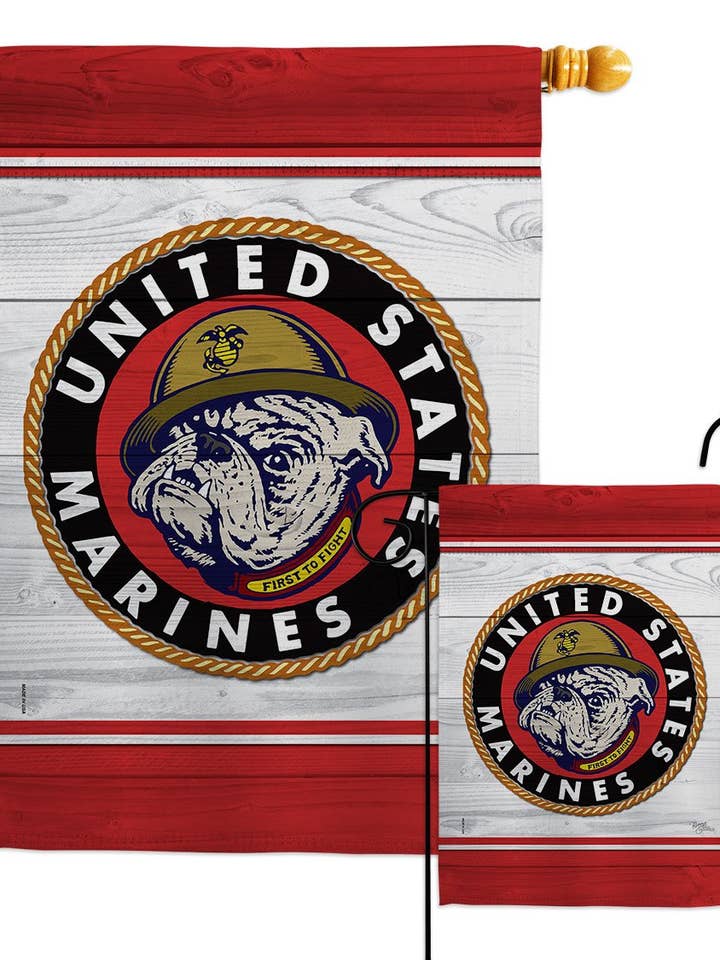 Marine Bulldog væbnede styrker militærkorps indretning flag for engroshandel hos Two Group Flag Co