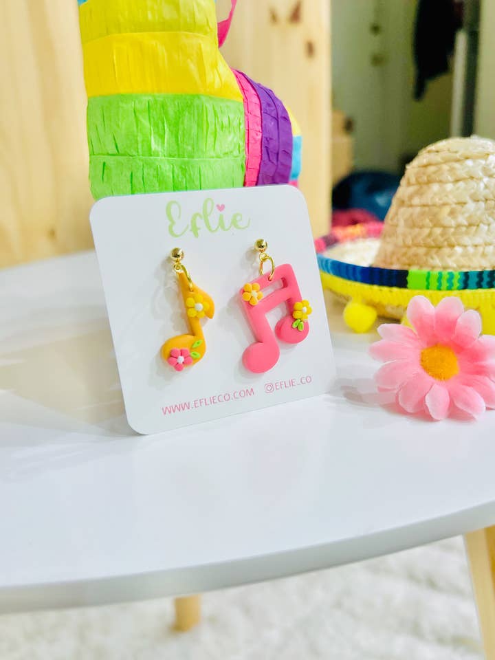 Día de los Muertos Pendiente Nota Musical de Arcilla J para venta al por mayor de Eflie