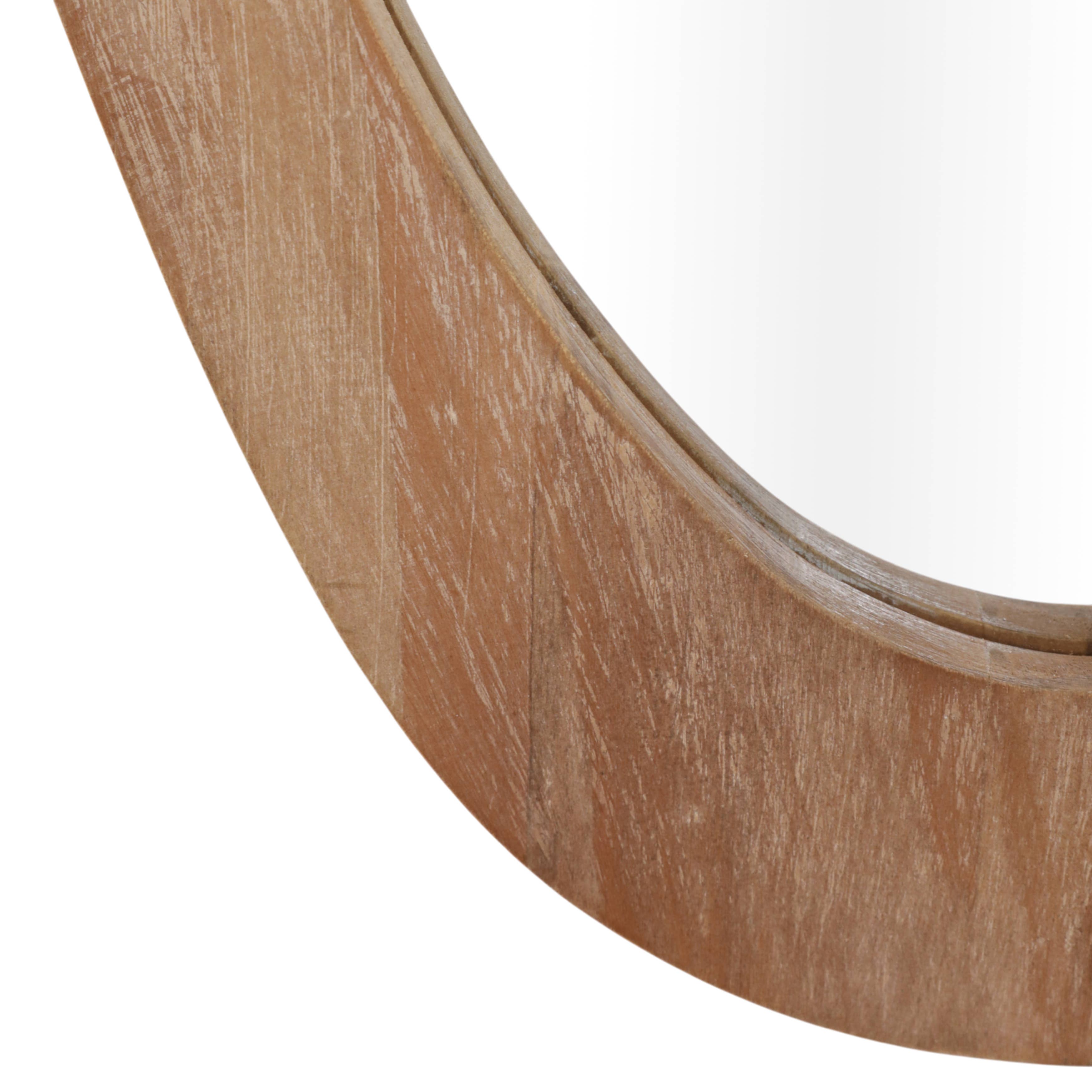 Sagebrook Home - Wholesale Wall Mirror - Mirror - Brown Wood Framed Modern Egg Shaped, 16x36 in.8