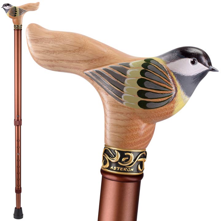 Adjustable Hand-Painted Bird Cane – Fashionable Women Cane for wholesale by Asterom Canes