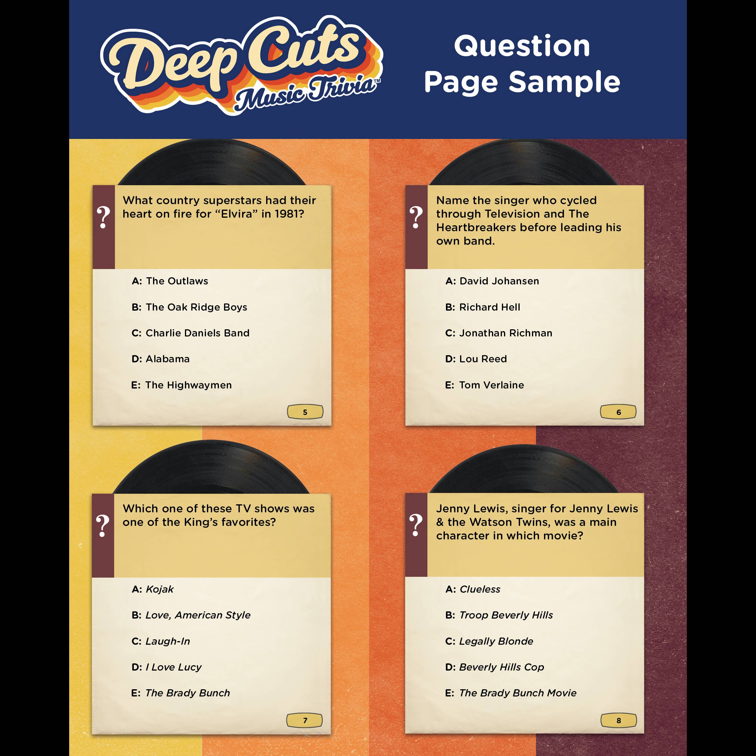 Deep Cuts – Engroshandel Bog om kunst og underholdning – Deep Cuts bog med musik-quizzer1