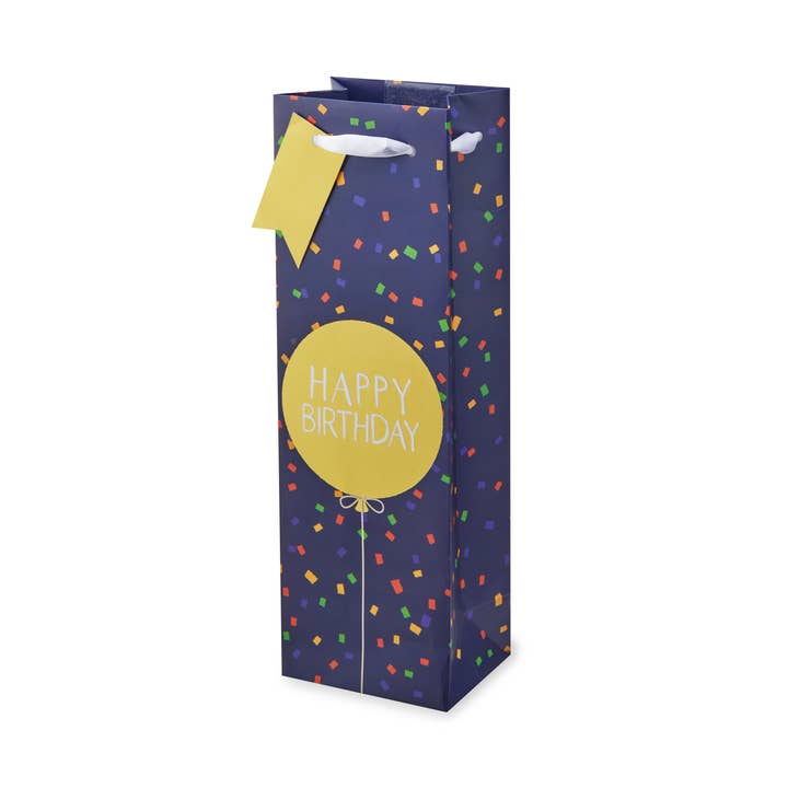 Birthday Confetti Wine Bag Single Bottle for wholesale by Cakewalk