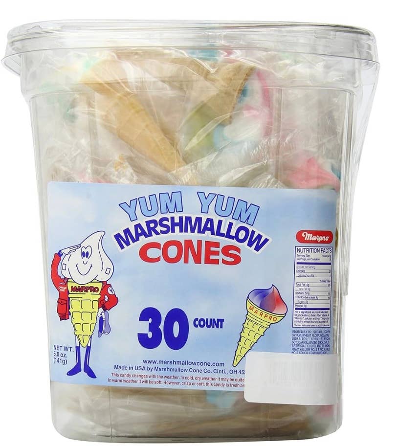 O'Shea's Candies Sweet Shop - Wholesale Marshmallow - Canister Old Fashioned 1936 Marshmallow Ice Cream Cones🍦1PK4
