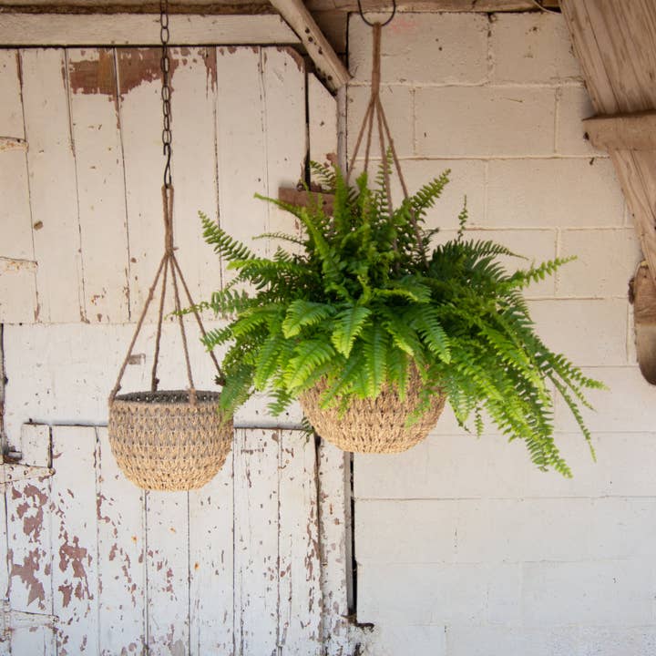 Audrey's Home & Gift - Wholesale Basket - Hanging Seagrass Baskets (Set Of 02)