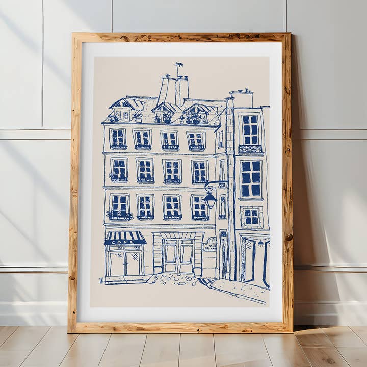 "A Cafe in Paris", Giclée Fine Art Print and other Purchase Wholesale pasamontanas. Free Returns & Net 60 Terms on Faire trending on Faire.