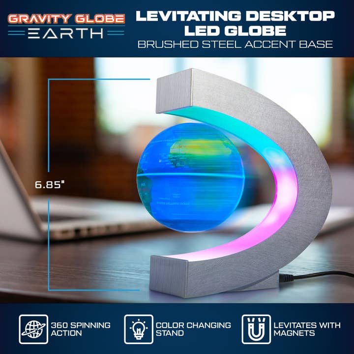USA Toyz - Vente Globe terrestre - Lampe Globe Terrestre Magnétique Gravity USA Toyz