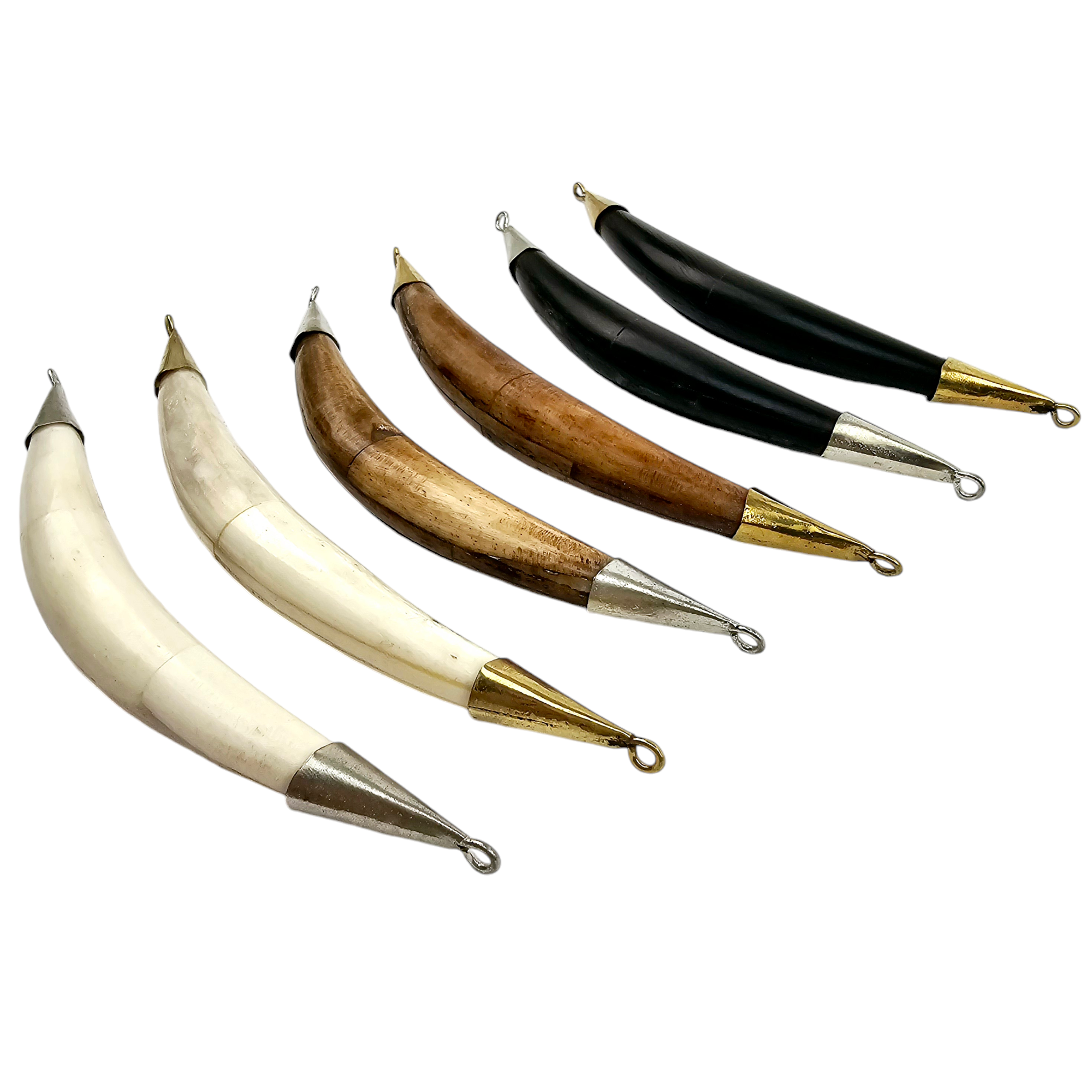 Jewelers Paradise - Wholesale Individual Charm/Pendant - Bone Sideways 6 inch Pendant - You Choose Color and Finish8