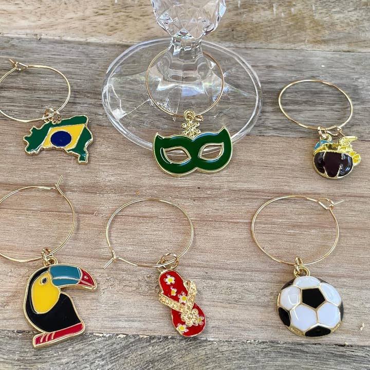 Serendipity - Vente Marqueur pour verre à vin - Breloques à vin brésilien | Carnival Vibes4