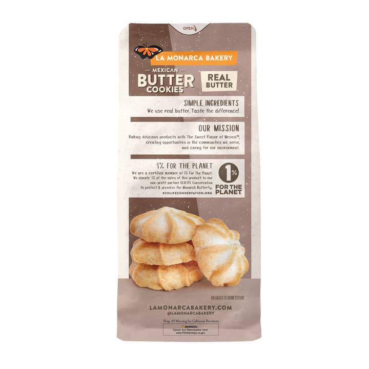 La Monarca Bakery - Wholesale Cookie - Mexican Butter Cookies 3.6 oz Bag1