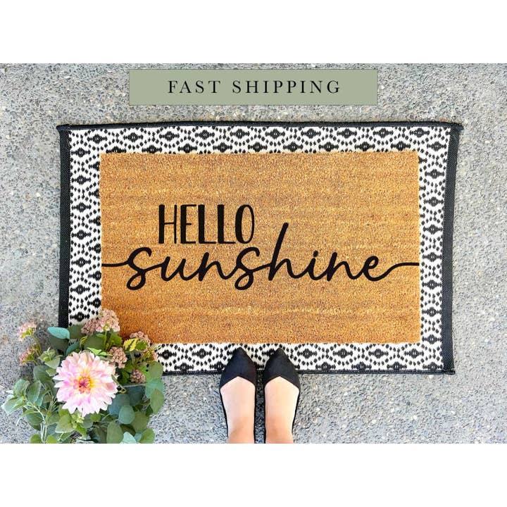 Hello Sunshine Door Mat, Housewarming Gift, New Home Gift for wholesale by Charming4Creations