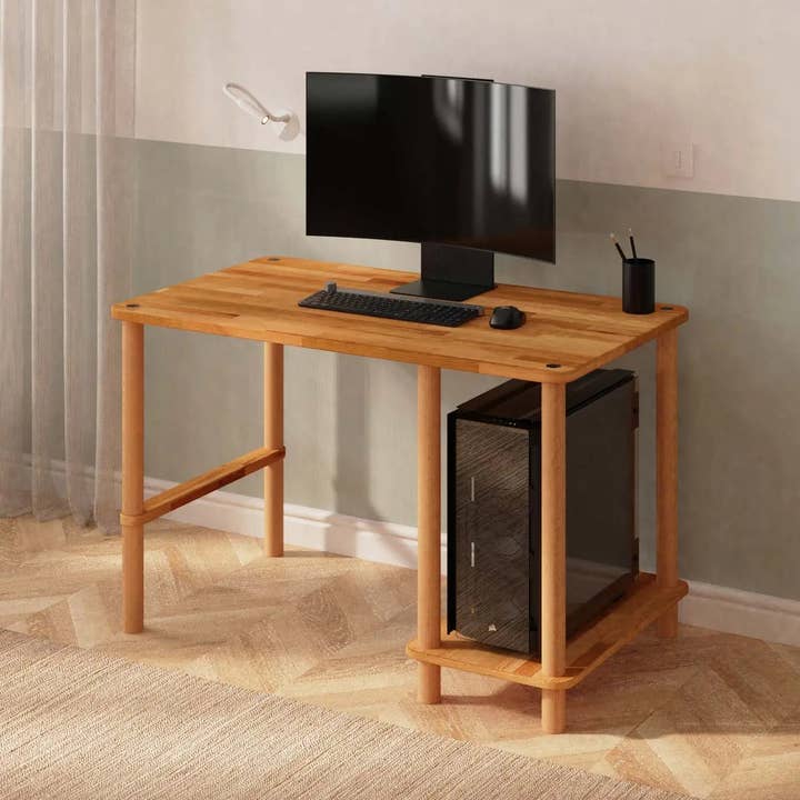 Secretária de Escritório em Casa em Madeira de Faia Maciça Pierre por atacado de Tomruque