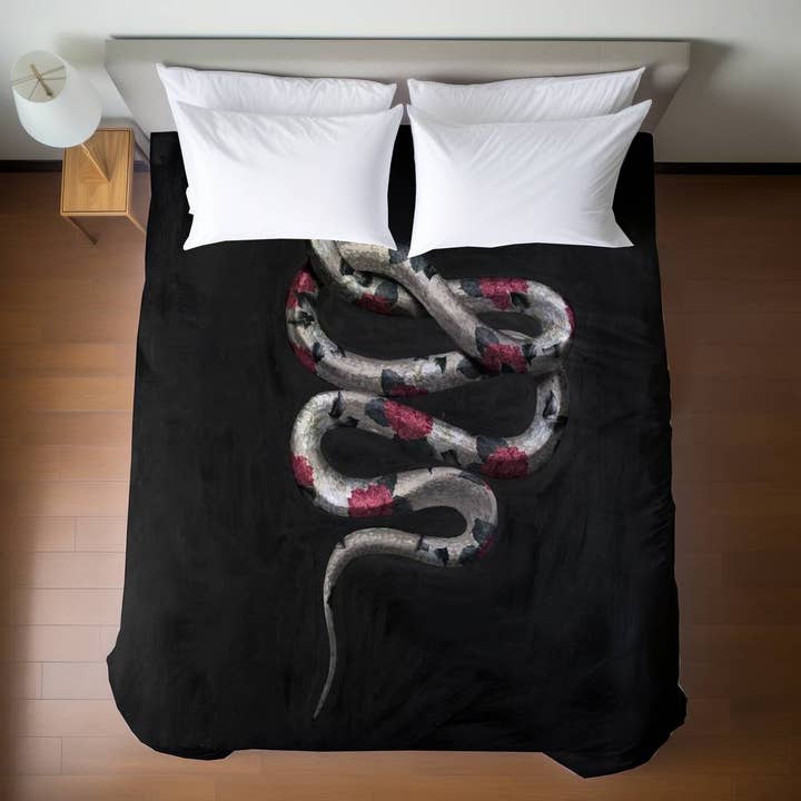 Blue Snake flowers | queen size duvet cover for wholesale on Faire