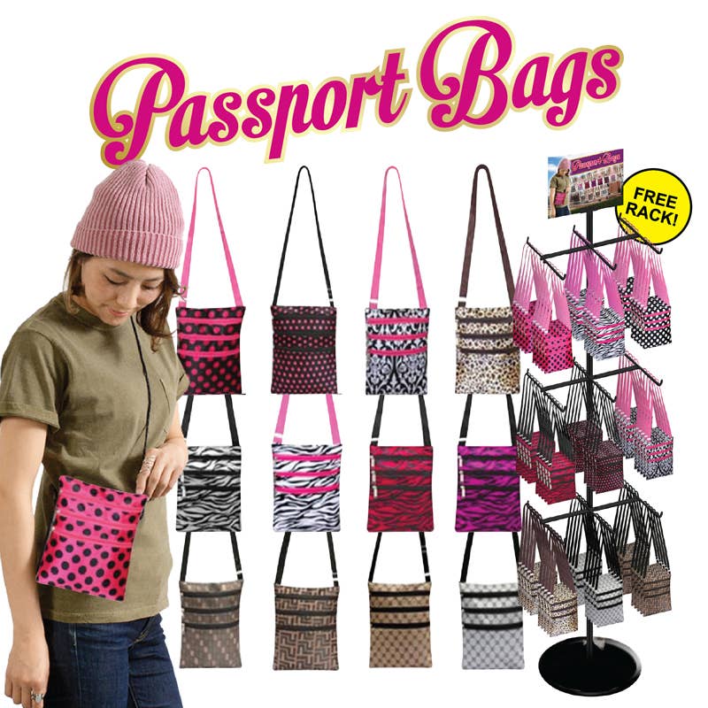 Deluxe Import Trading – Großhandel Messenger Bag – Unisex – 144 Stück Messenger-Taschen-Display (16 verschiedene Stile)0