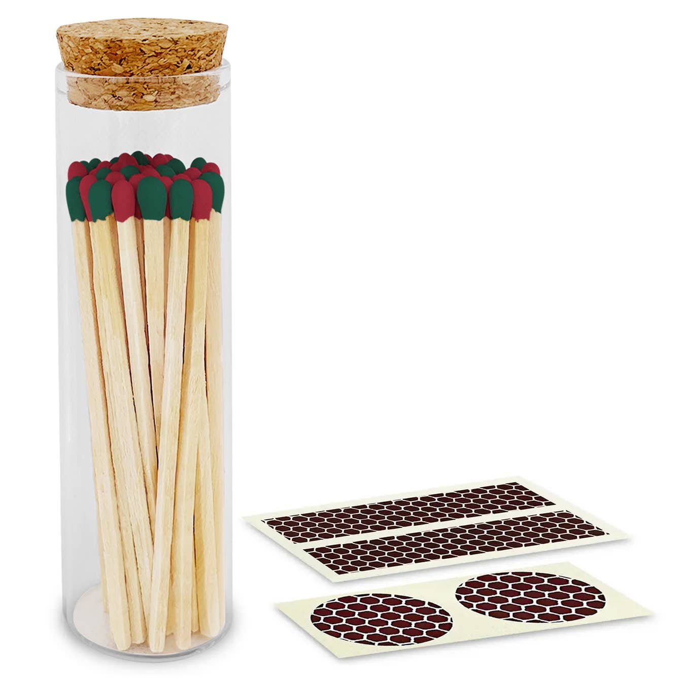 Thankful Greetings - Wholesale Matches - 4" Matches in Chic Cork Top Jar - Colors of Your Choice0